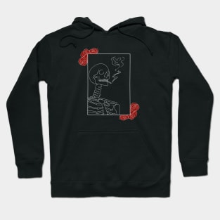 Smoking Skeleton With Roses | Death Hoodie